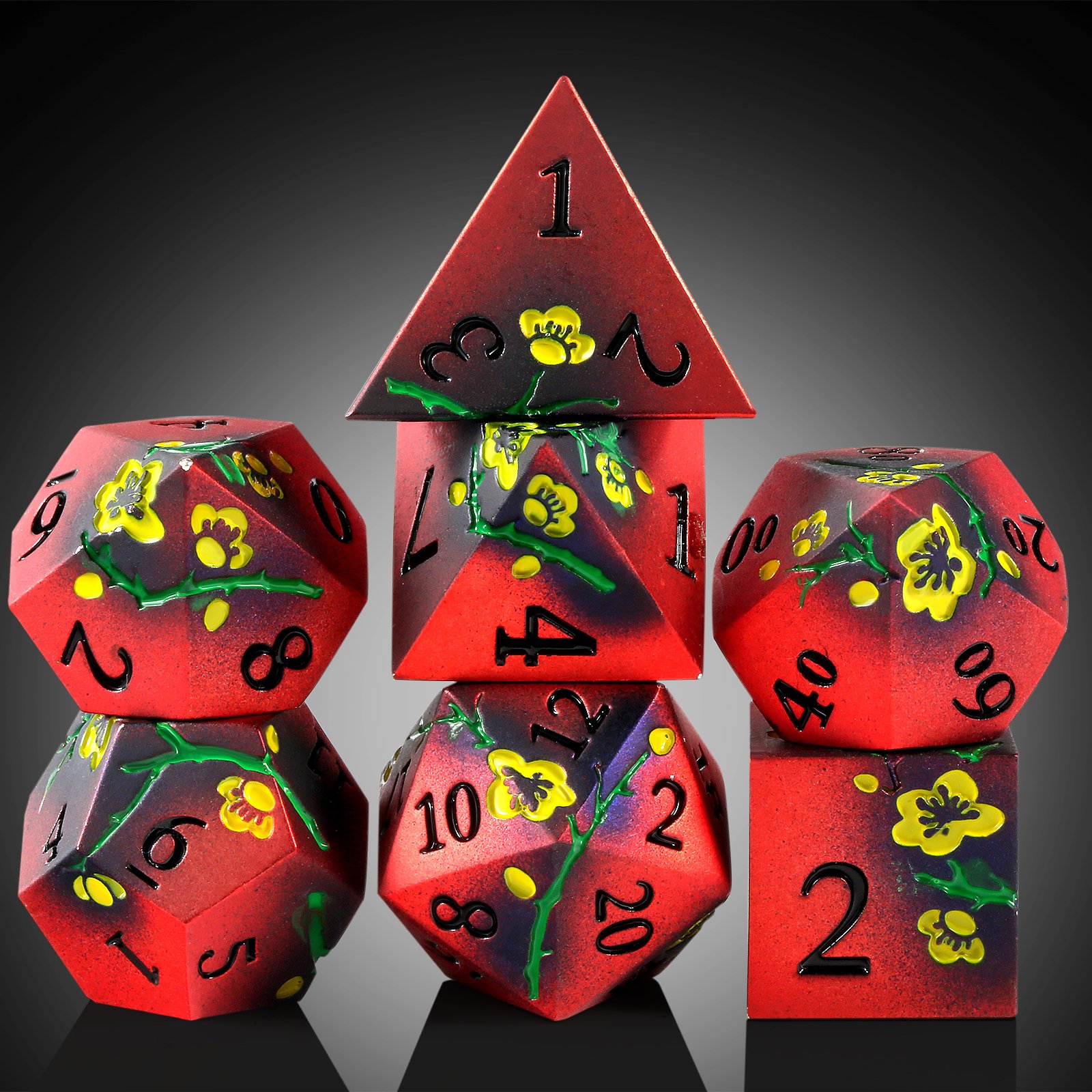 Wholesale Dungeon & Dragon Polyhedral Metal Dice Dnd Engraved Dice Set Rpg Custom Logo Dice Game for RPG Board Games