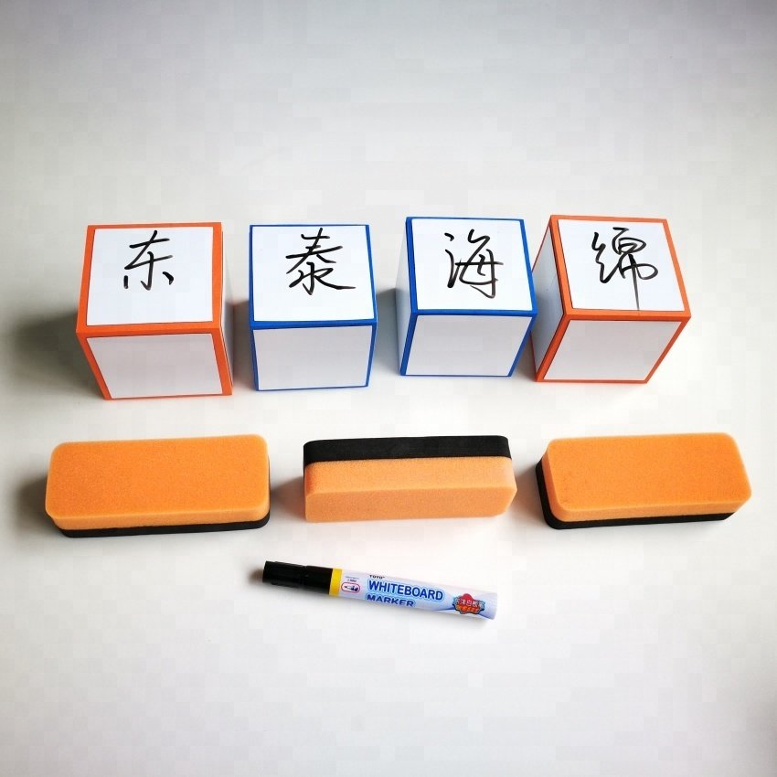 Dry erasable foam dice color cube teaching aids for kids education