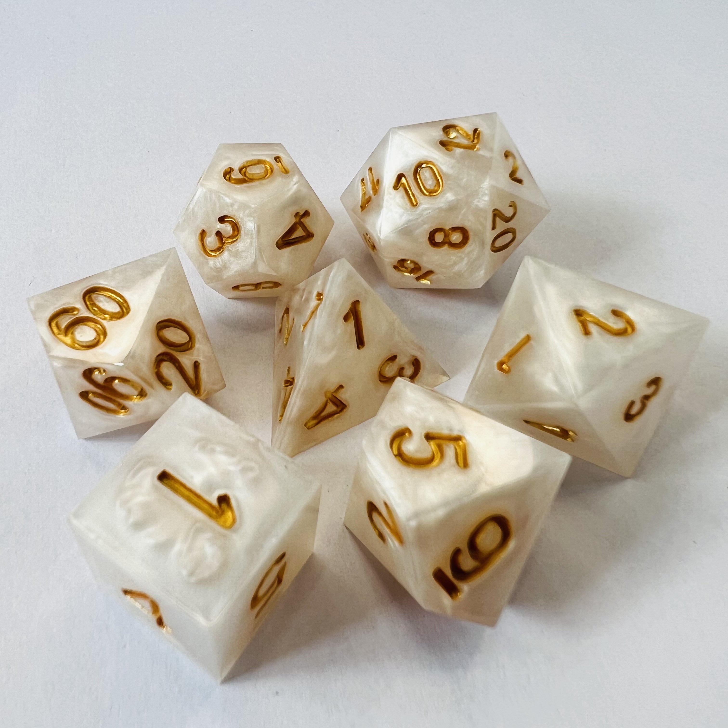 Custom Made D20 Polyhedral Dice Set Dnd Rpg Resin Square Corner Dungeons Dragons Role Playing Table Game