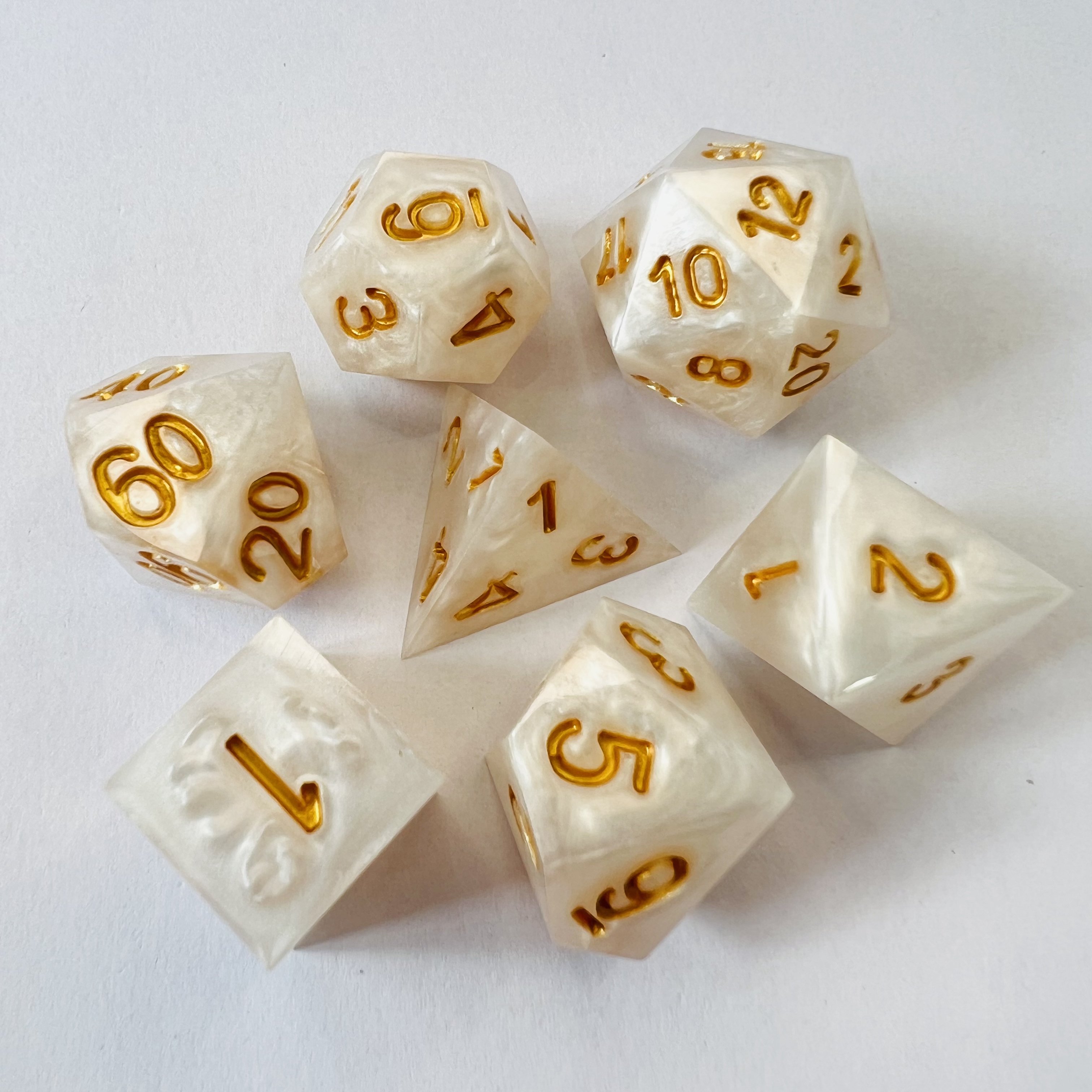 Custom Made D20 Polyhedral Dice Set Dnd Rpg Resin Square Corner Dungeons Dragons Role Playing Table Game
