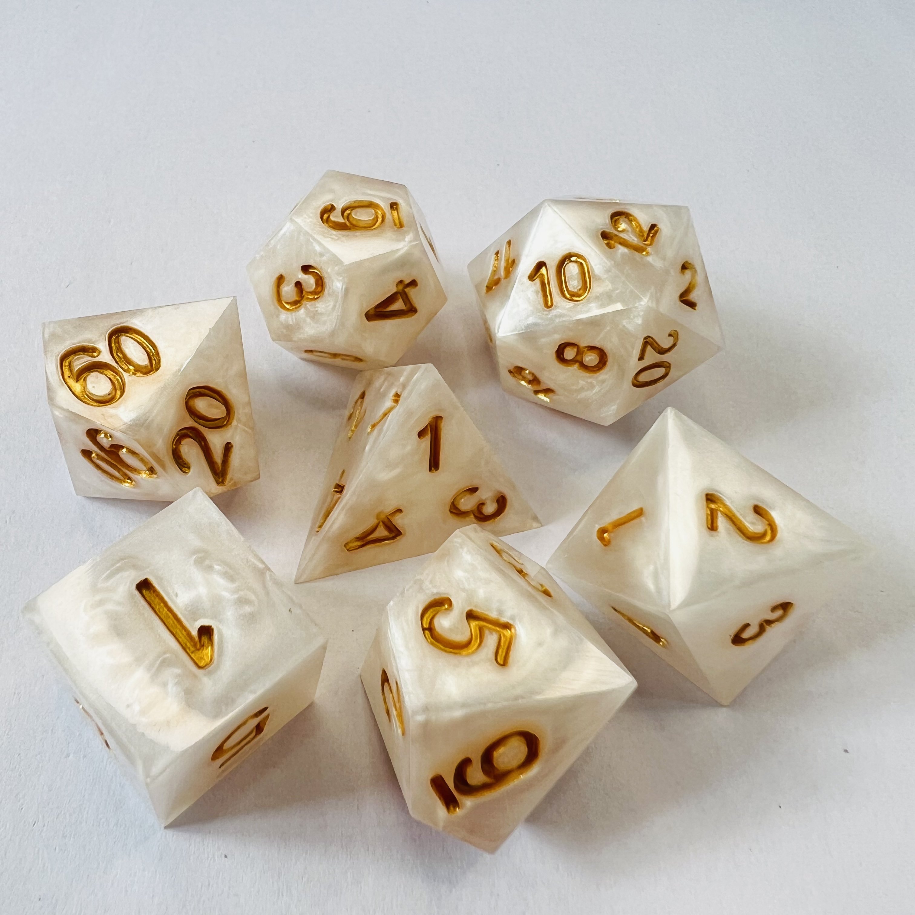 Custom Made D20 Polyhedral Dice Set Dnd Rpg Resin Square Corner Dungeons Dragons Role Playing Table Game