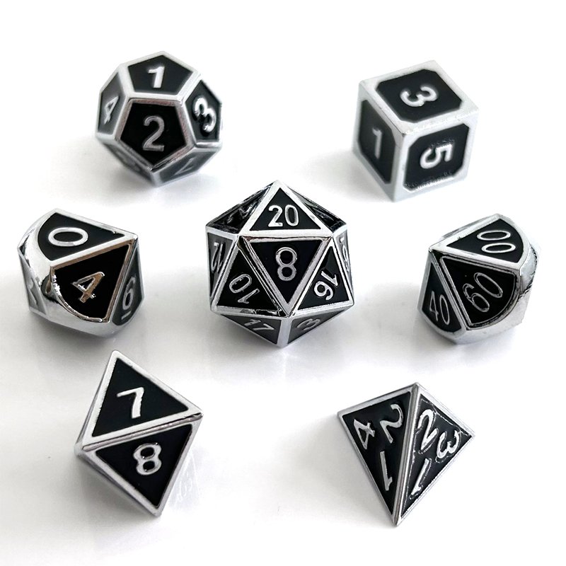 Hot Sale Metal Polyhedron Set Dice DND Dungeon Dragon Board Game RPG Dice