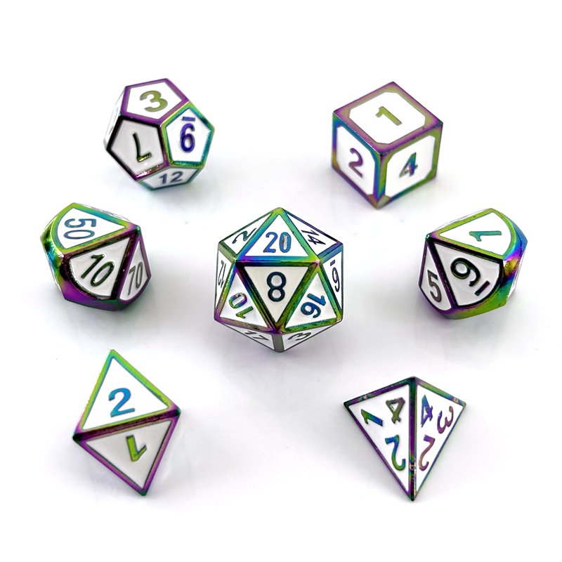 Hot Sale Metal Polyhedron Set Dice DND Dungeon Dragon Board Game RPG Dice