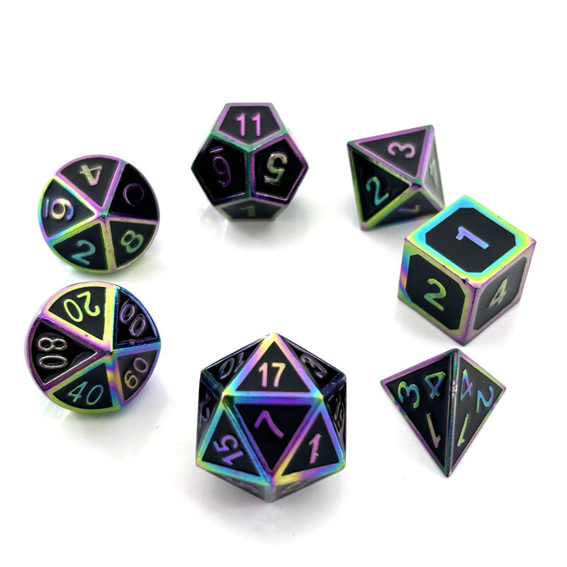 Hot Sale Metal Polyhedron Set Dice DND Dungeon Dragon Board Game RPG Dice