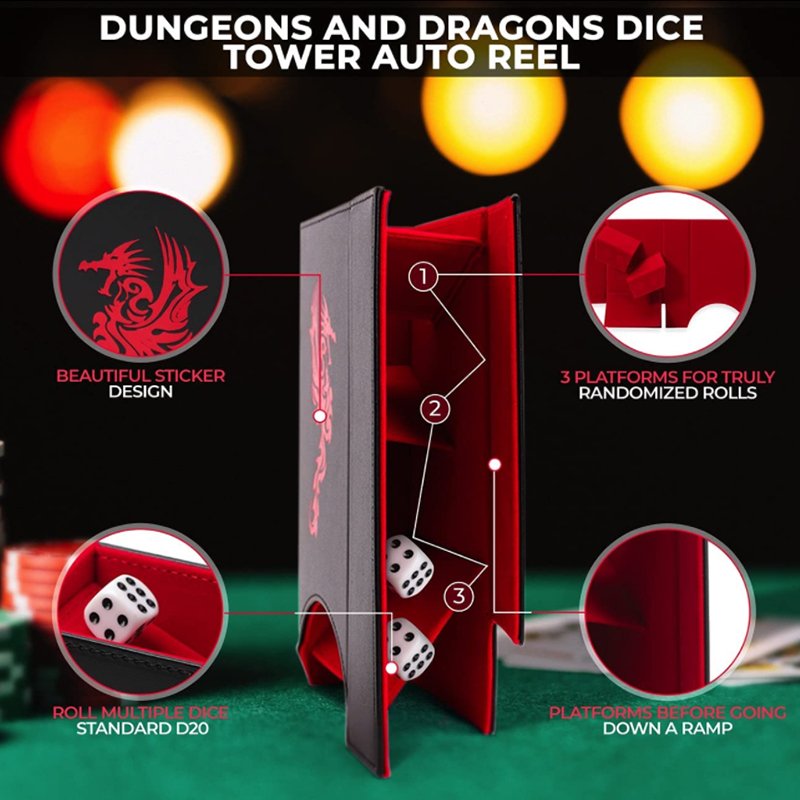 New New Product Hot Factory Customized for Table Top Gaming Folding Dice Tower and Dice Tray