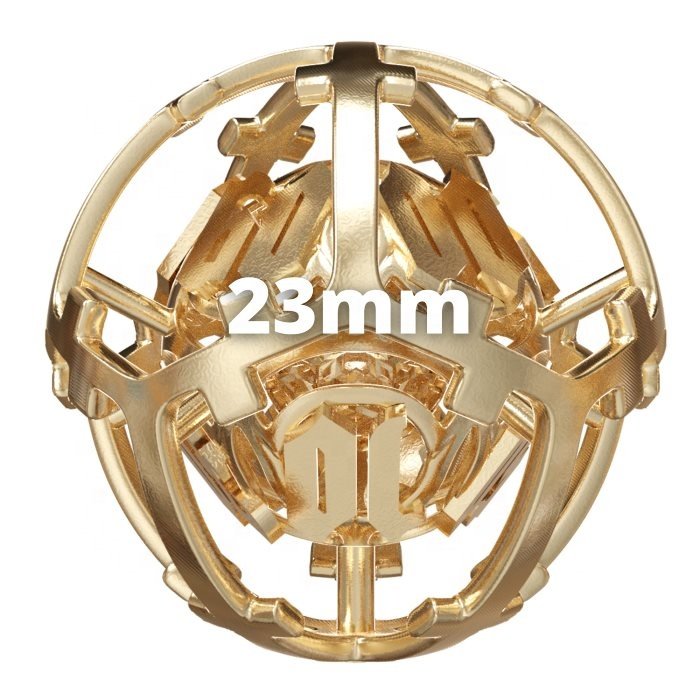 Tuning cast Music Dice hollow metal die with floating core for the 28mm and 23mm sets Arcana Core Musical Dice