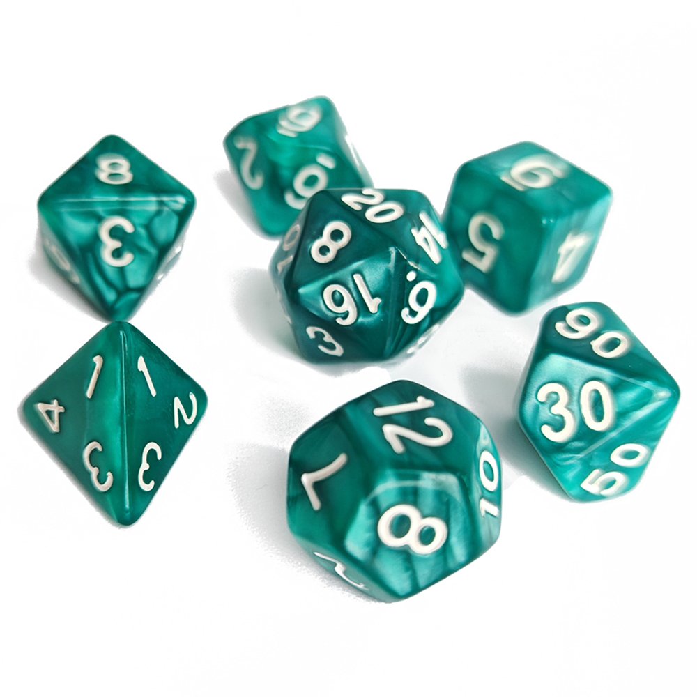 Hot Selling Polyhedral Acrylic Dice for DND and RPG Board Game 7pcs D4 D6 D8 D10 D12 D20 DND Dice Set