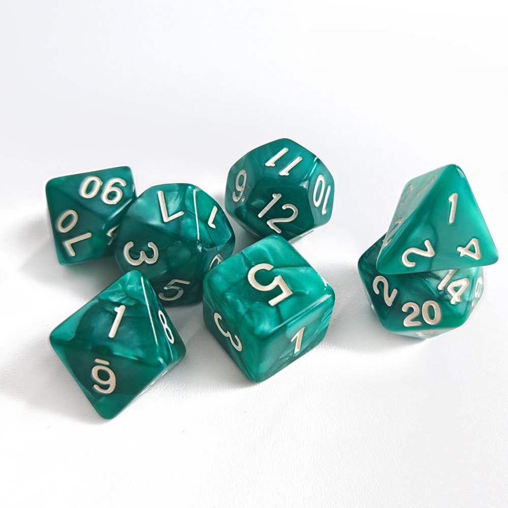 Hot Selling Polyhedral Acrylic Dice for DND and RPG Board Game 7pcs D4 D6 D8 D10 D12 D20 DND Dice Set