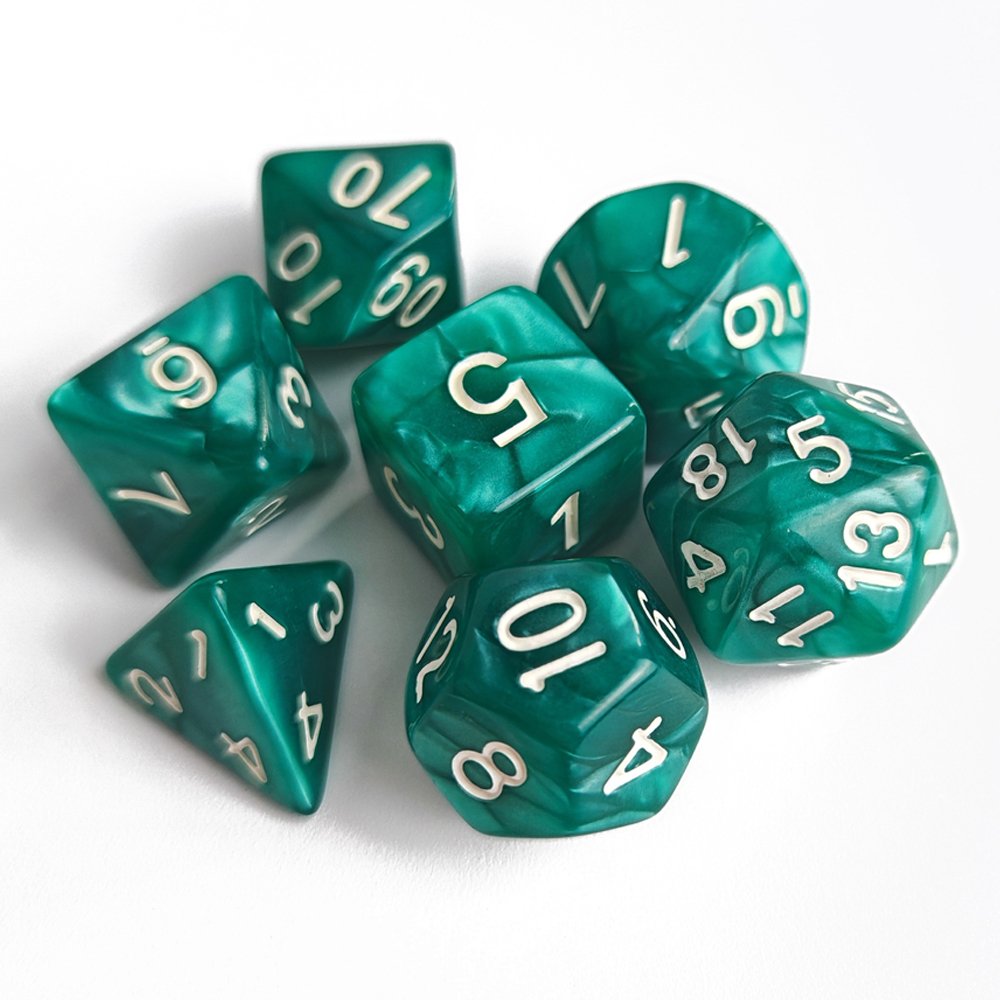 Hot Selling Polyhedral Acrylic Dice for DND and RPG Board Game 7pcs D4 D6 D8 D10 D12 D20 DND Dice Set