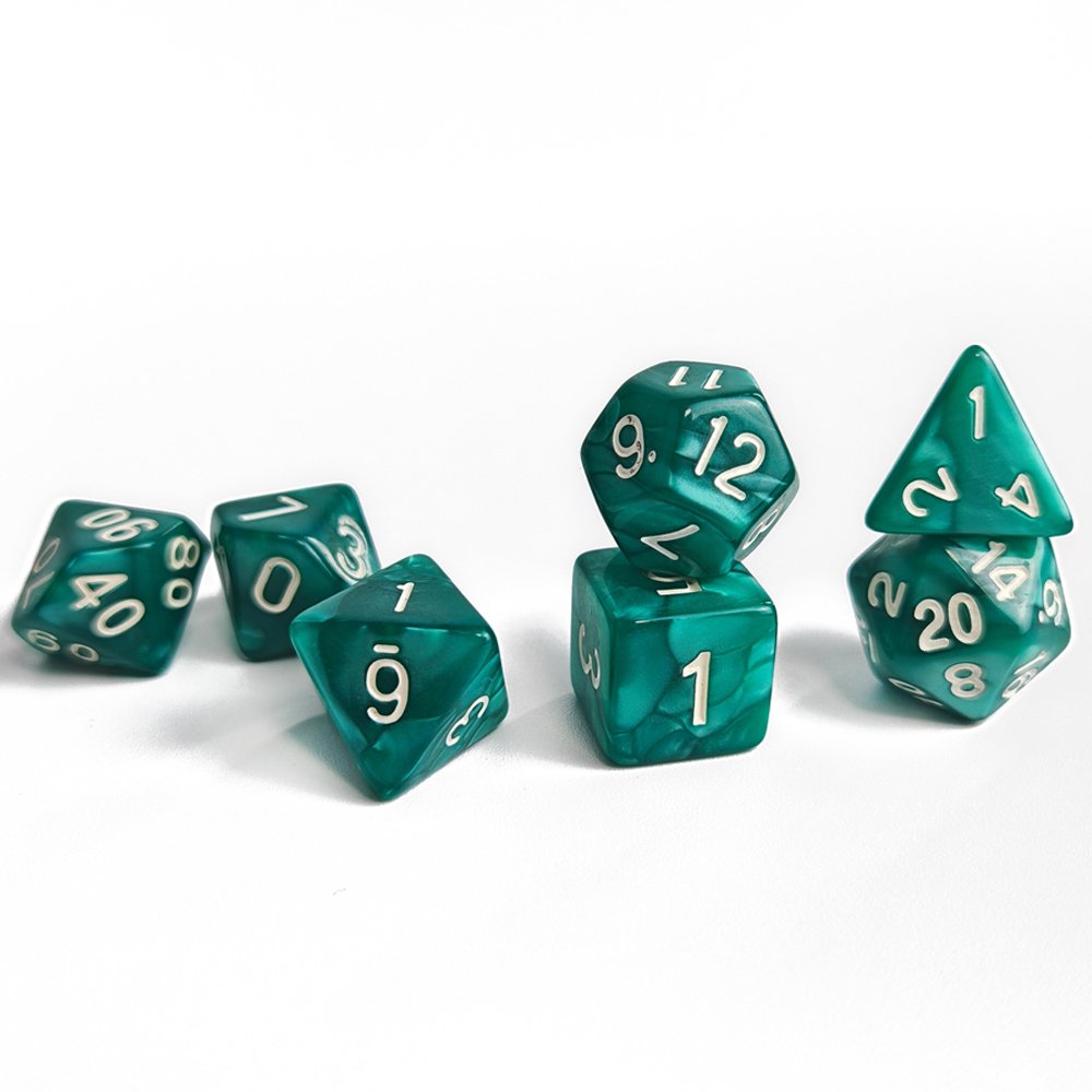 Hot Selling Polyhedral Acrylic Dice for DND and RPG Board Game 7pcs D4 D6 D8 D10 D12 D20 DND Dice Set