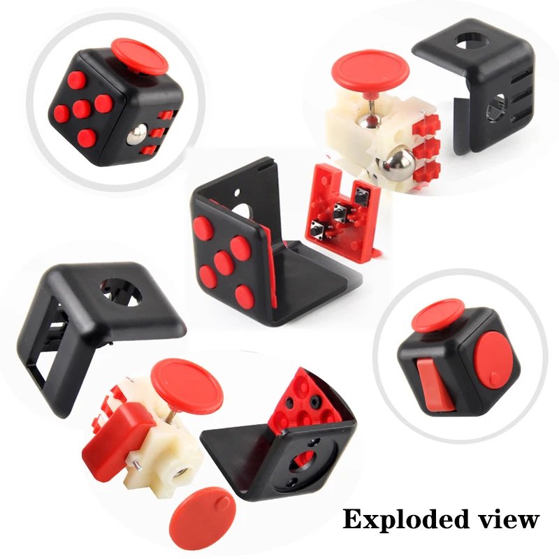 Decompression Toy Hand Pinching Venting Anti Irritability Anxiety 6sided Playable Decompression Finger Tip Dice Magic Cube