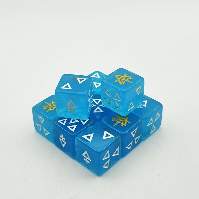 manufacturer wholesale custom personalized logo dice luminous fluorescent d6 16mm resin acrylic adult board games dice set