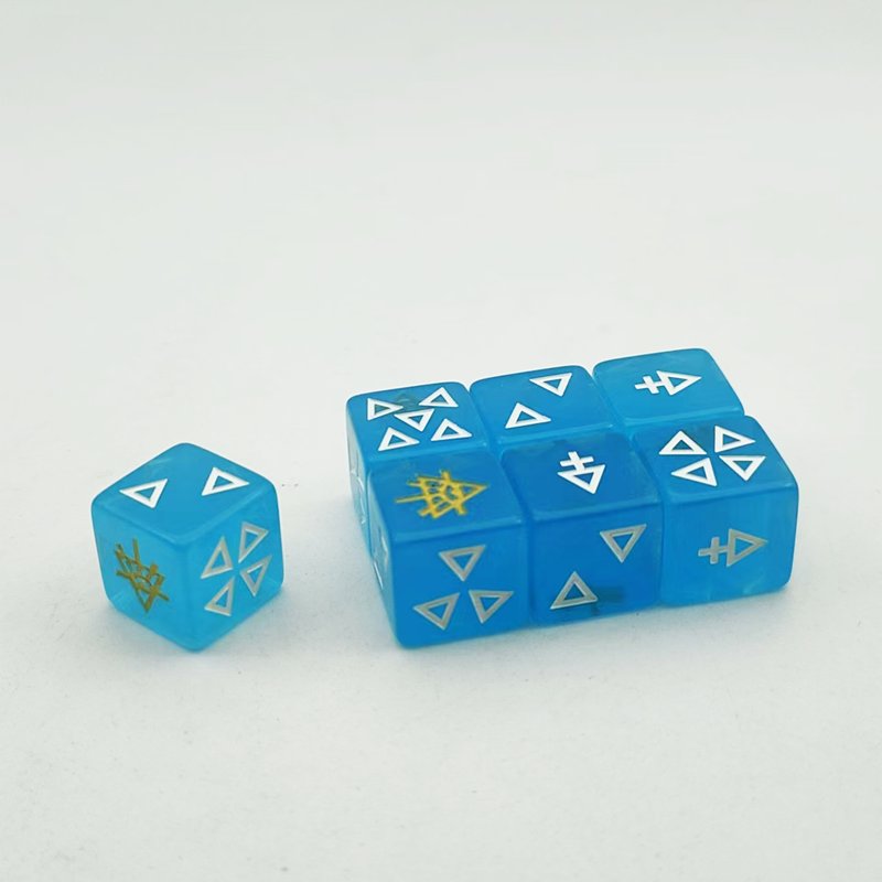 manufacturer wholesale custom personalized logo dice luminous fluorescent d6 16mm resin acrylic adult board games dice set