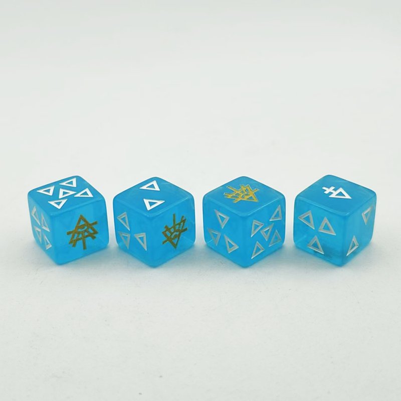 manufacturer wholesale custom personalized logo dice luminous fluorescent d6 16mm resin acrylic adult board games dice set