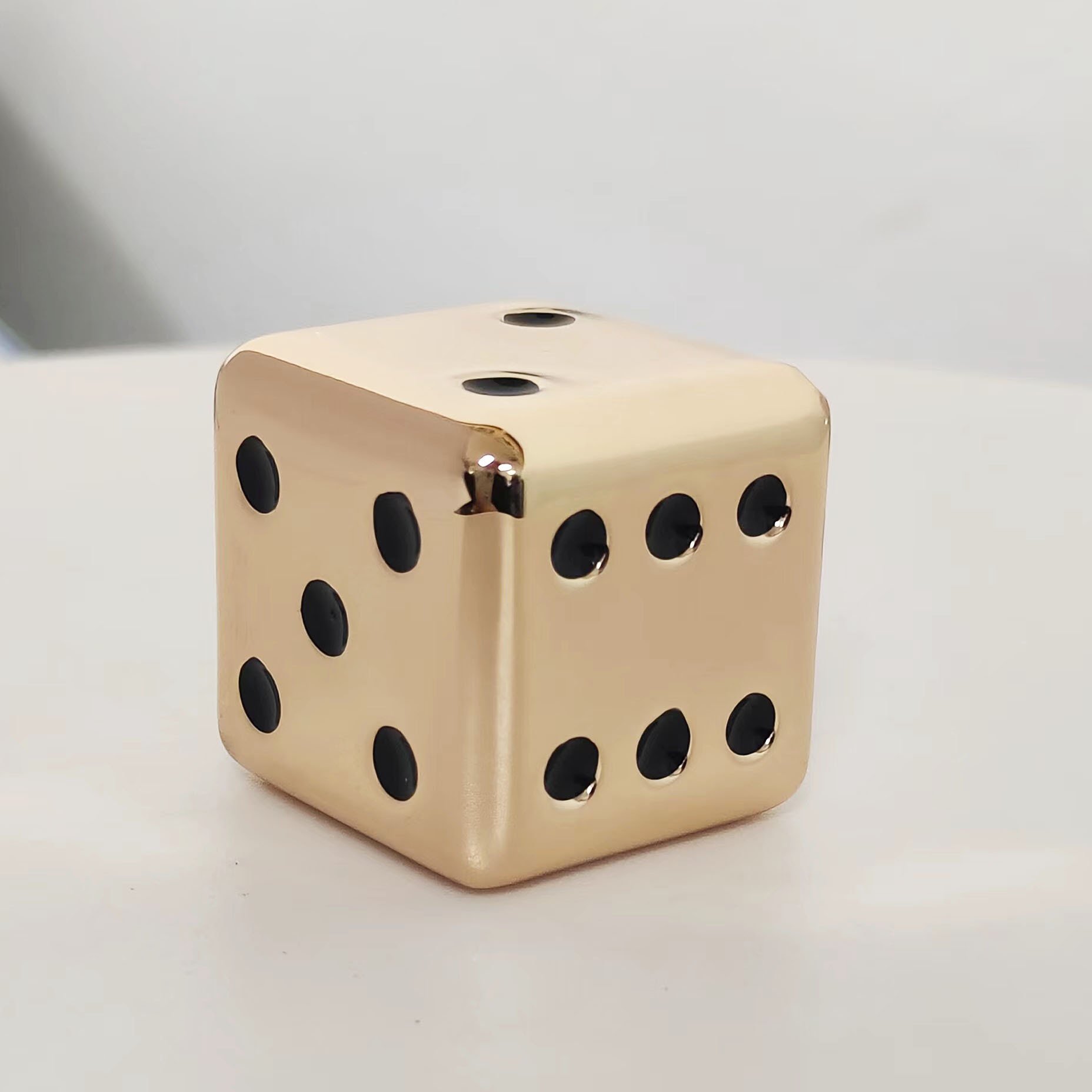 2024 New Product Wholesale Manufacturing Metal Custom D6 Engraved Logo Dice Custom 6 Sided Dice Set For Promotional Gifts