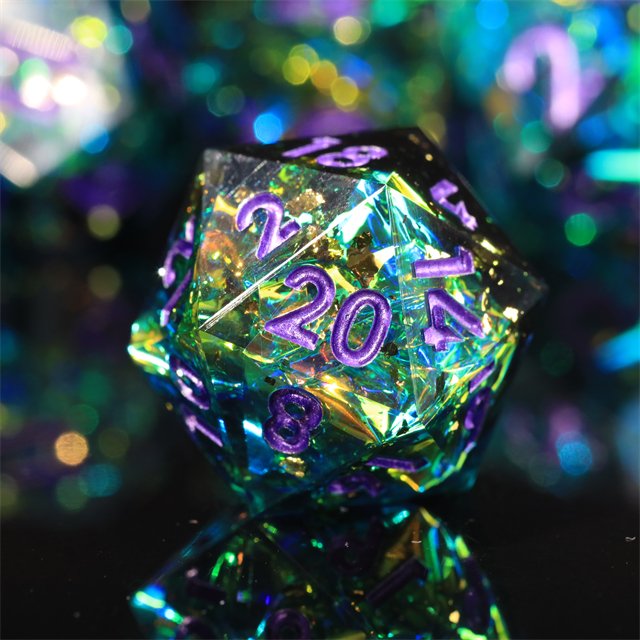 Mini Planet Custom dnd dice Dragon and Dungeon Resin Polyhedral DND 7pcs Set Sharp Edges Dice RPG board role-playing games Dice
