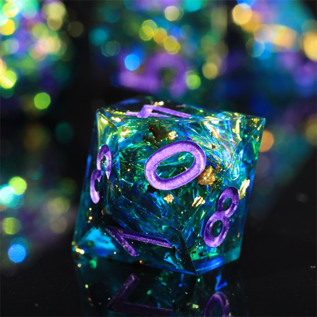 Mini Planet Custom dnd dice Dragon and Dungeon Resin Polyhedral DND 7pcs Set Sharp Edges Dice RPG board role-playing games Dice