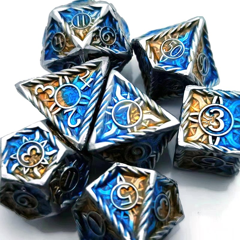 Bulk Polyhedral Dice Set 16mm & 20mm DND Dices Soft Hand Feeling Metal Dice Cups Game Tools