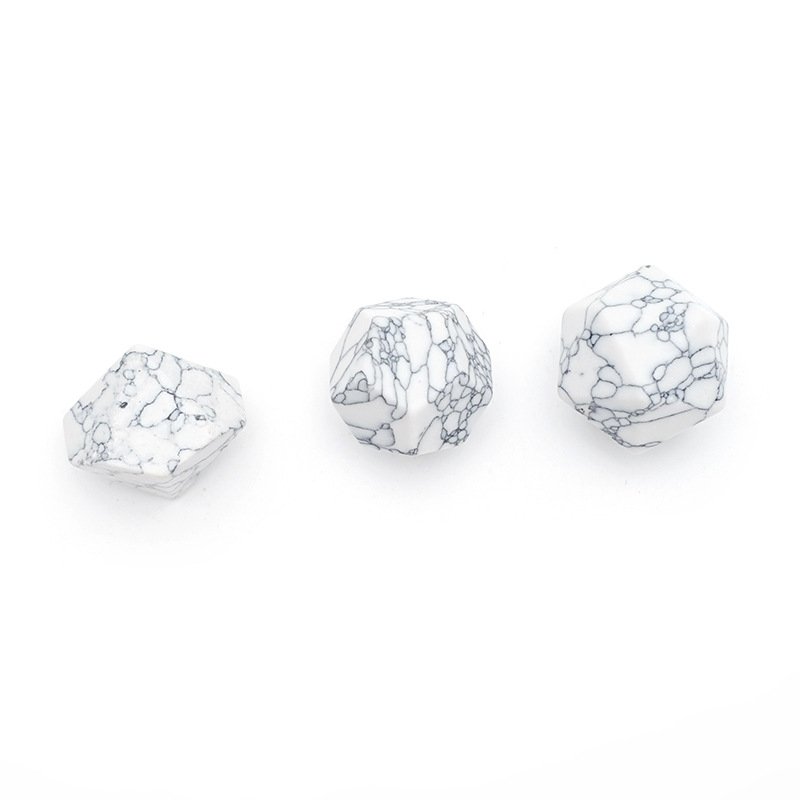 Polyhedral Custom Engraved Dungeons and Dragons DND RPG Gemstone Dice Game Set Artificial White Texture Turquoise Dice