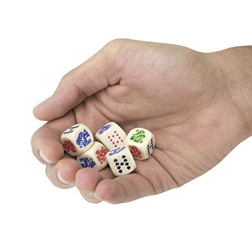 poker dice set with dice cup and dice bag