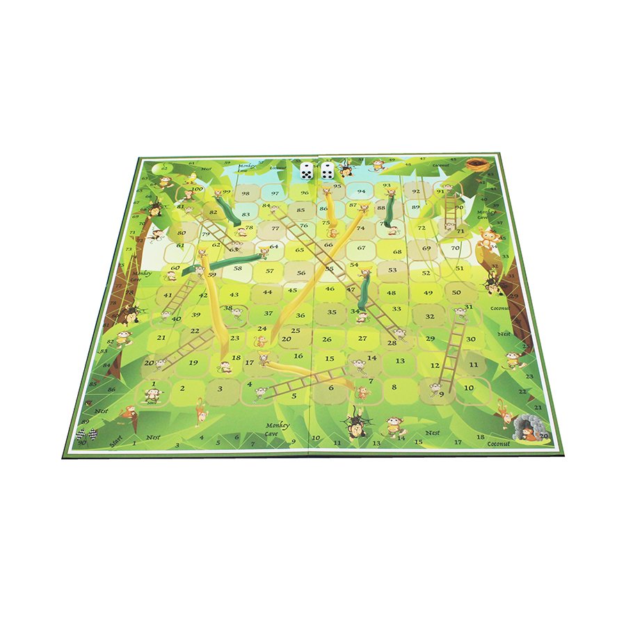 6 player Ludo+Snakes & Ladders Wooden Board Game 2-Pack-Two Game Set in One Bundle Children's Family Pachisi Learning Dice Games