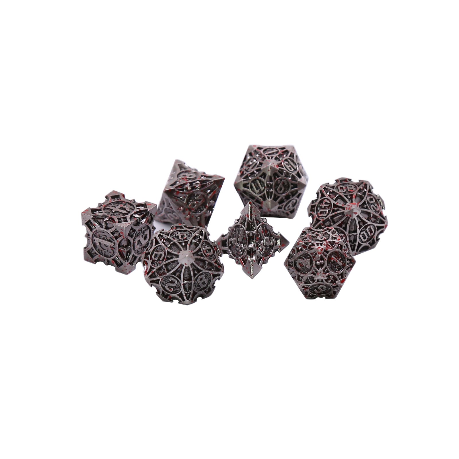 Manufacturer Wholesale Custom Bulk Metal Dice Set Colored Polyhedral Zinc Alloy Dice DND Die for Dungeons & Dragon D&D Game Dice
