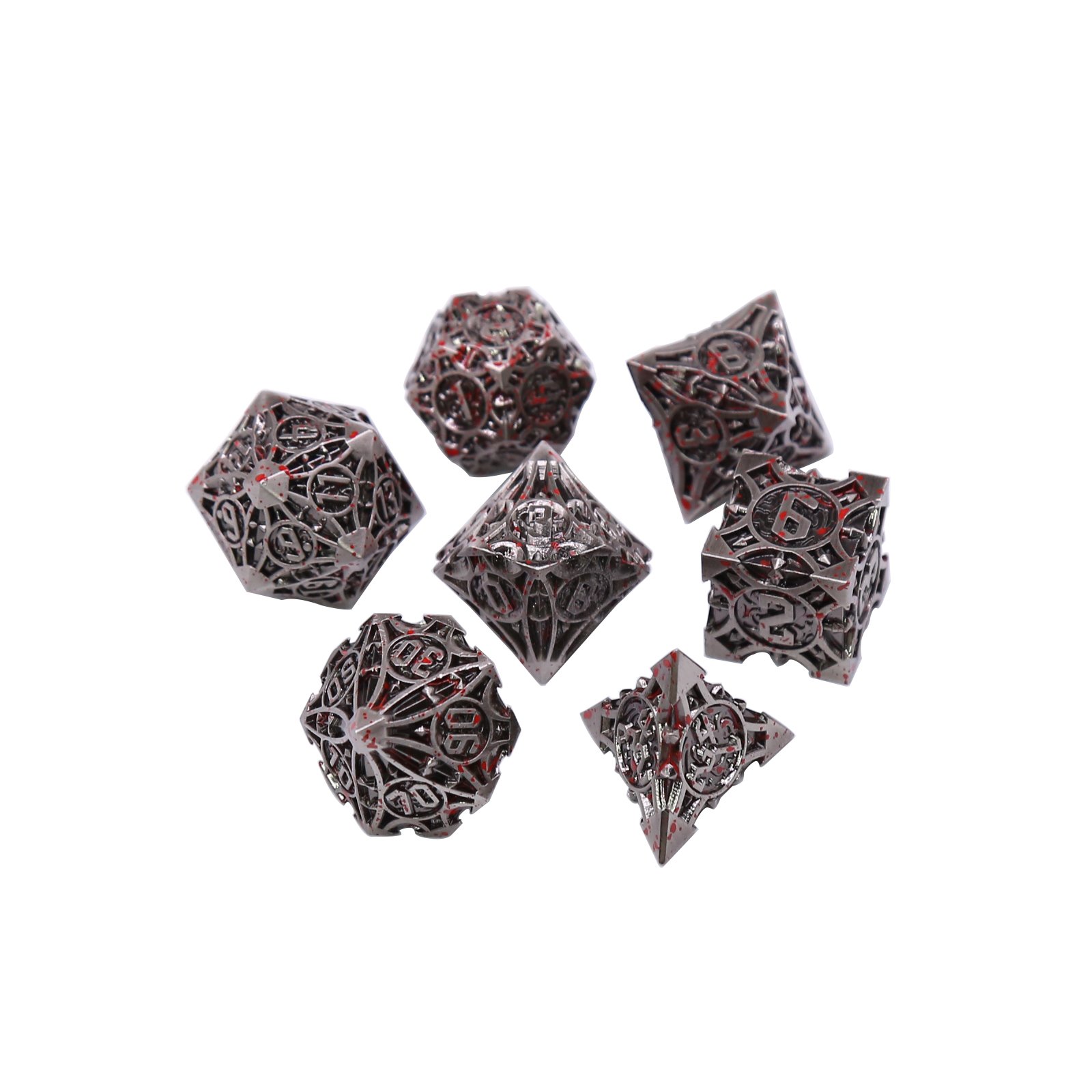 Manufacturer Wholesale Custom Bulk Metal Dice Set Colored Polyhedral Zinc Alloy Dice DND Die for Dungeons & Dragon D&D Game Dice
