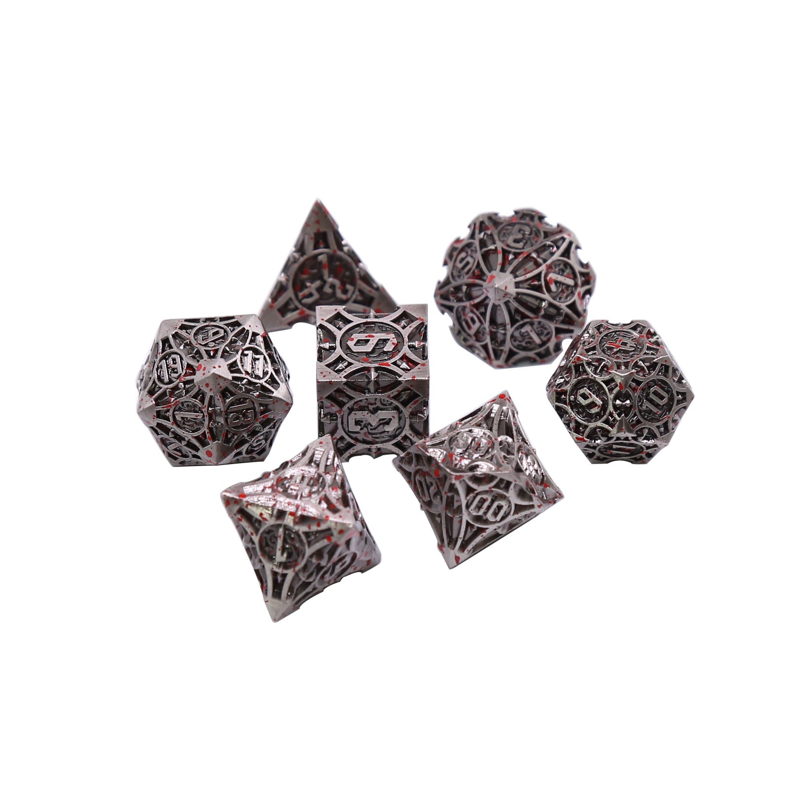 Manufacturer Wholesale Custom Bulk Metal Dice Set Colored Polyhedral Zinc Alloy Dice DND Die for Dungeons & Dragon D&D Game Dice