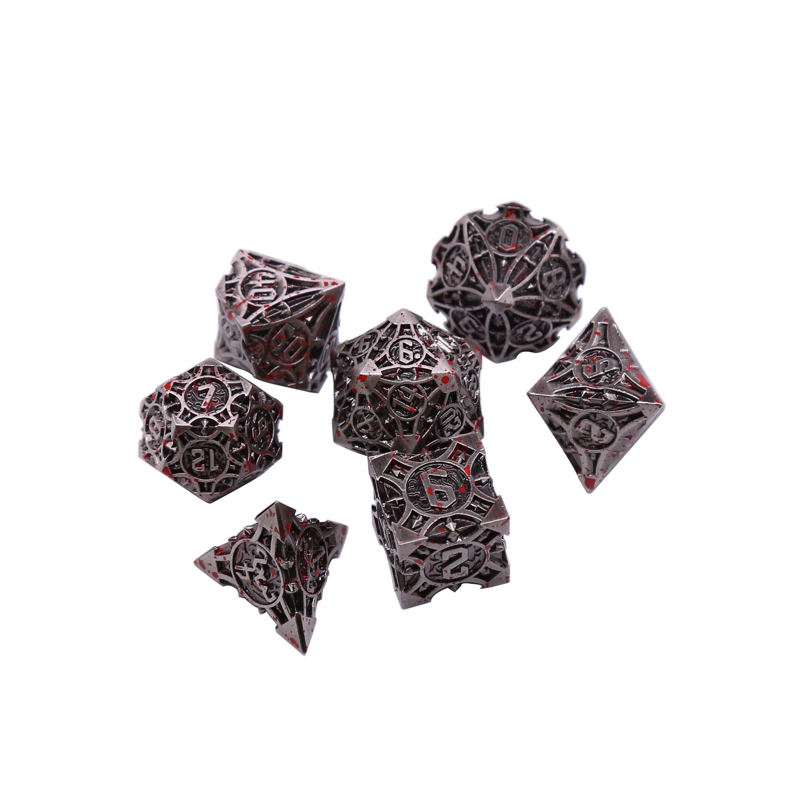 Manufacturer Wholesale Custom Bulk Metal Dice Set Colored Polyhedral Zinc Alloy Dice DND Die for Dungeons & Dragon D&D Game Dice