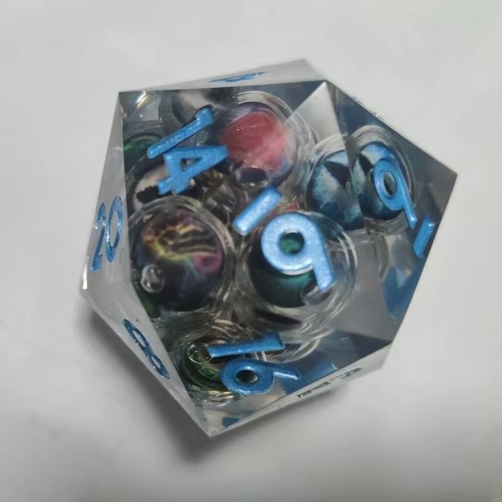 Lightning Eye DND Dice Dragon Sharp Edge Handmade Dice Set for Dungeons and Dragons D20 Giant Dice
