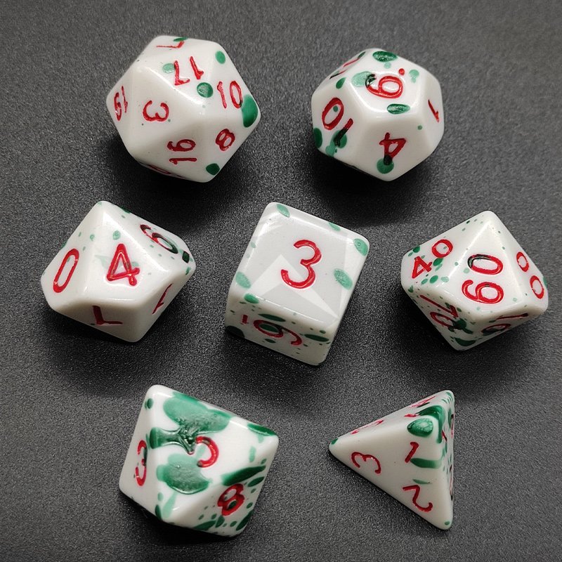 Polyhedral Acrylic Dnd Dice D&D 6 Colors DND Games 16mm Opp Bag 7-die dnd polyhedral miniature dice set