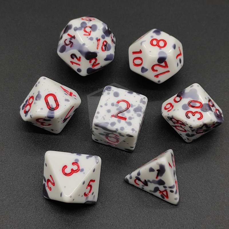 Polyhedral Acrylic Dnd Dice D&D 6 Colors DND Games 16mm Opp Bag 7-die dnd polyhedral miniature dice set