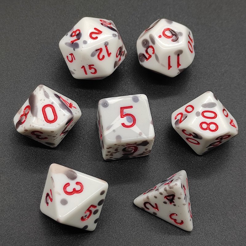Polyhedral Acrylic Dnd Dice D&D 6 Colors DND Games 16mm Opp Bag 7-die dnd polyhedral miniature dice set