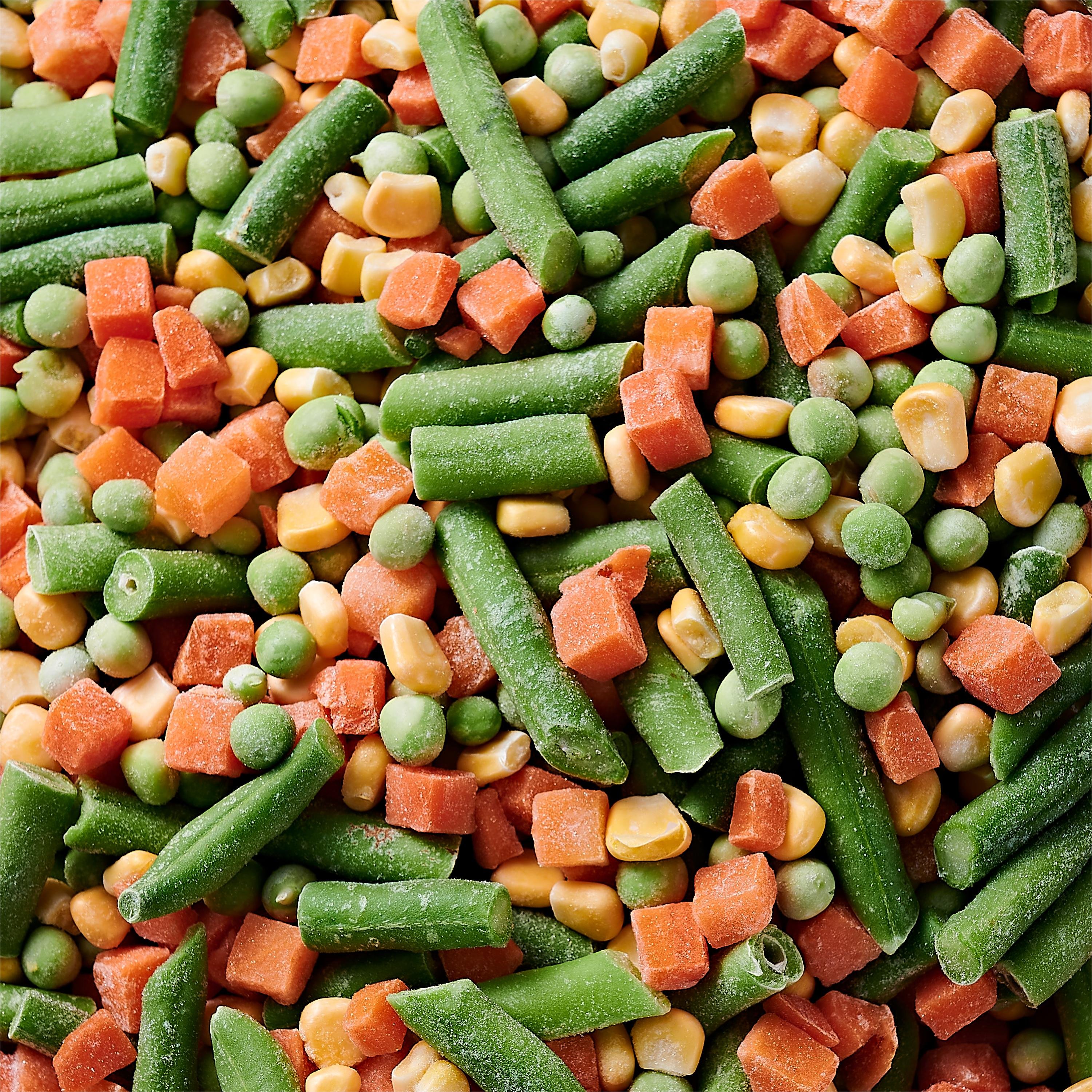 IQF frozen mixed vegetables mixed cowpea carrot dices corn kernels green soya bean