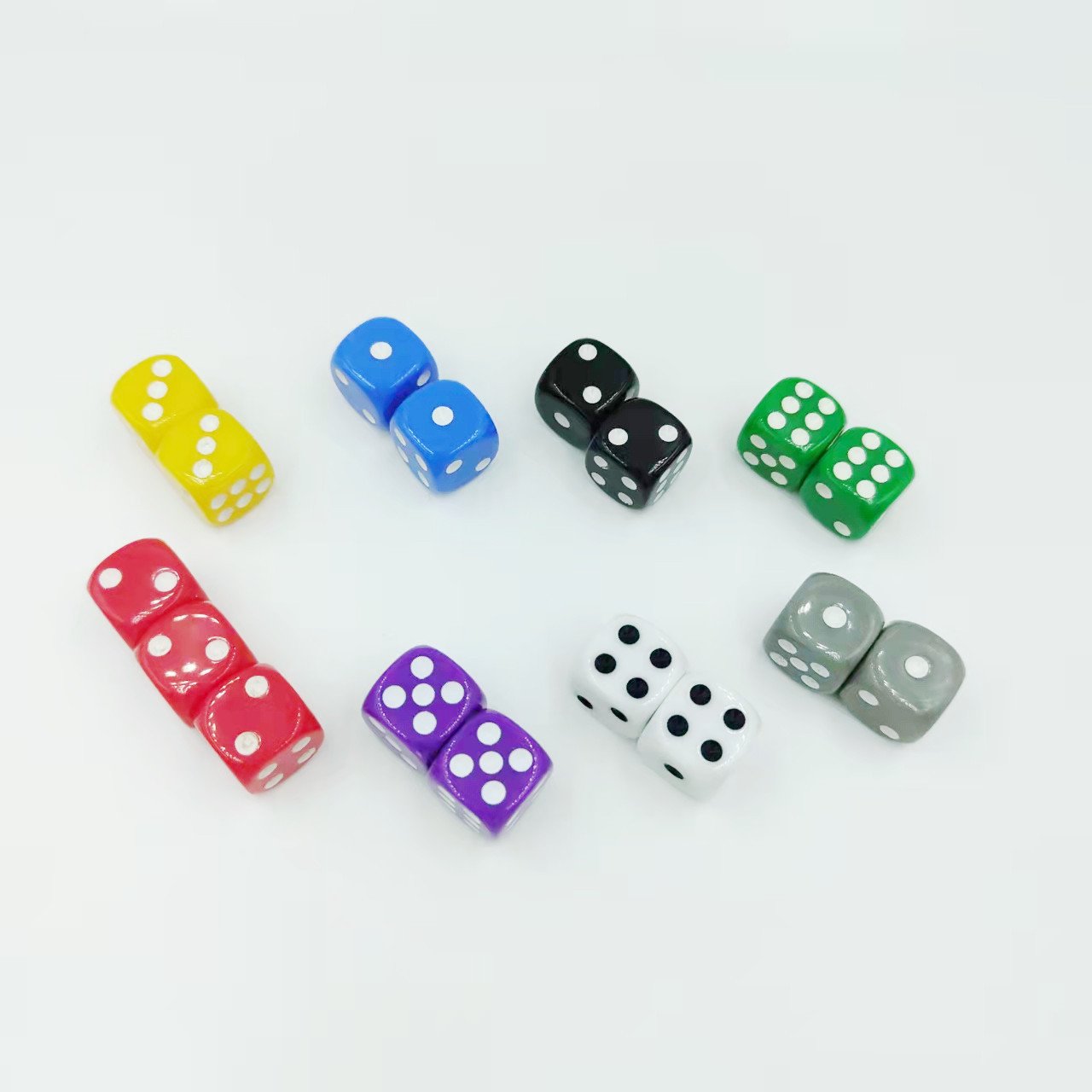 Custom Wholesale 14mm D6 Bulk Dice Solid Color Dice Backgammon Precision Transparent Gambling Dice game