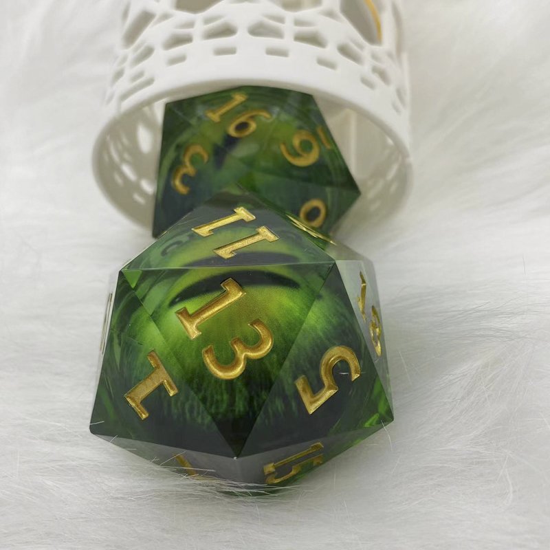 Liquid core Giant resin dice Polyhedron 55MM removable Longan d&dRPG board game accessories