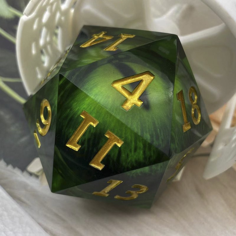 Liquid core Giant resin dice Polyhedron 55MM removable Longan d&dRPG board game accessories