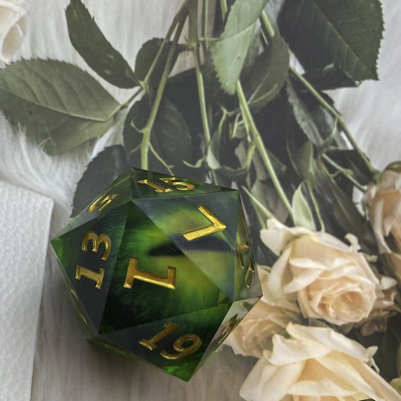 Liquid core Giant resin dice Polyhedron 55MM removable Longan d&dRPG board game accessories