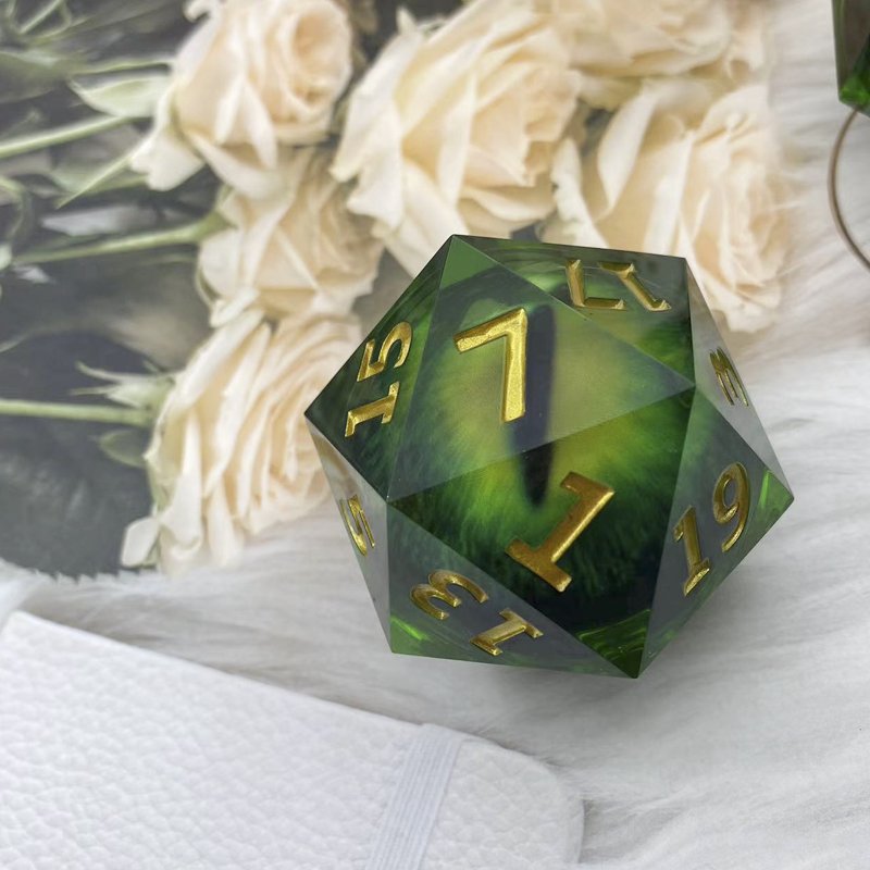Liquid core Giant resin dice Polyhedron 55MM removable Longan d&dRPG board game accessories