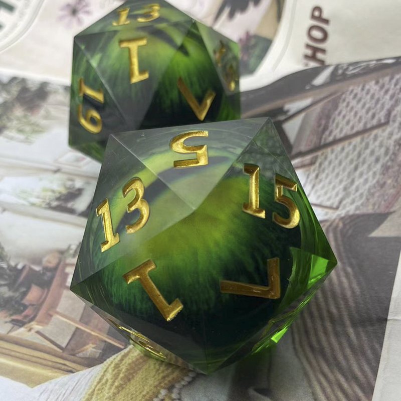 Liquid core Giant resin dice Polyhedron 55MM removable Longan d&dRPG board game accessories