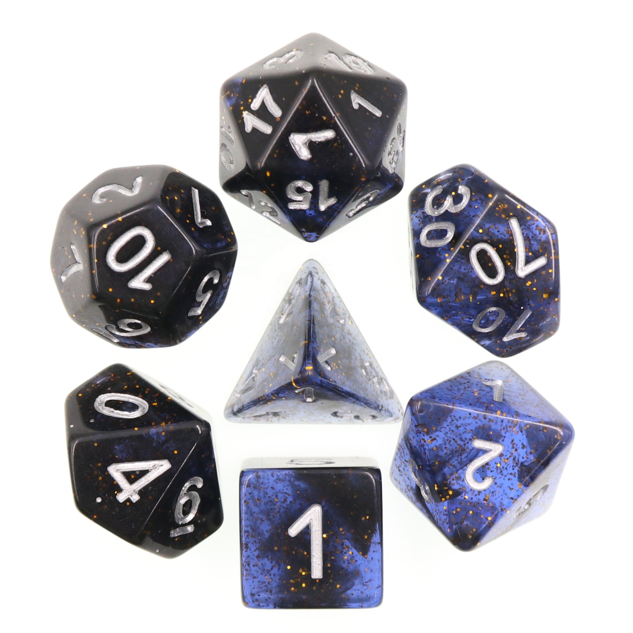 Wear-resistant high dice game accessories dragon and dungeon board game Glitter dice