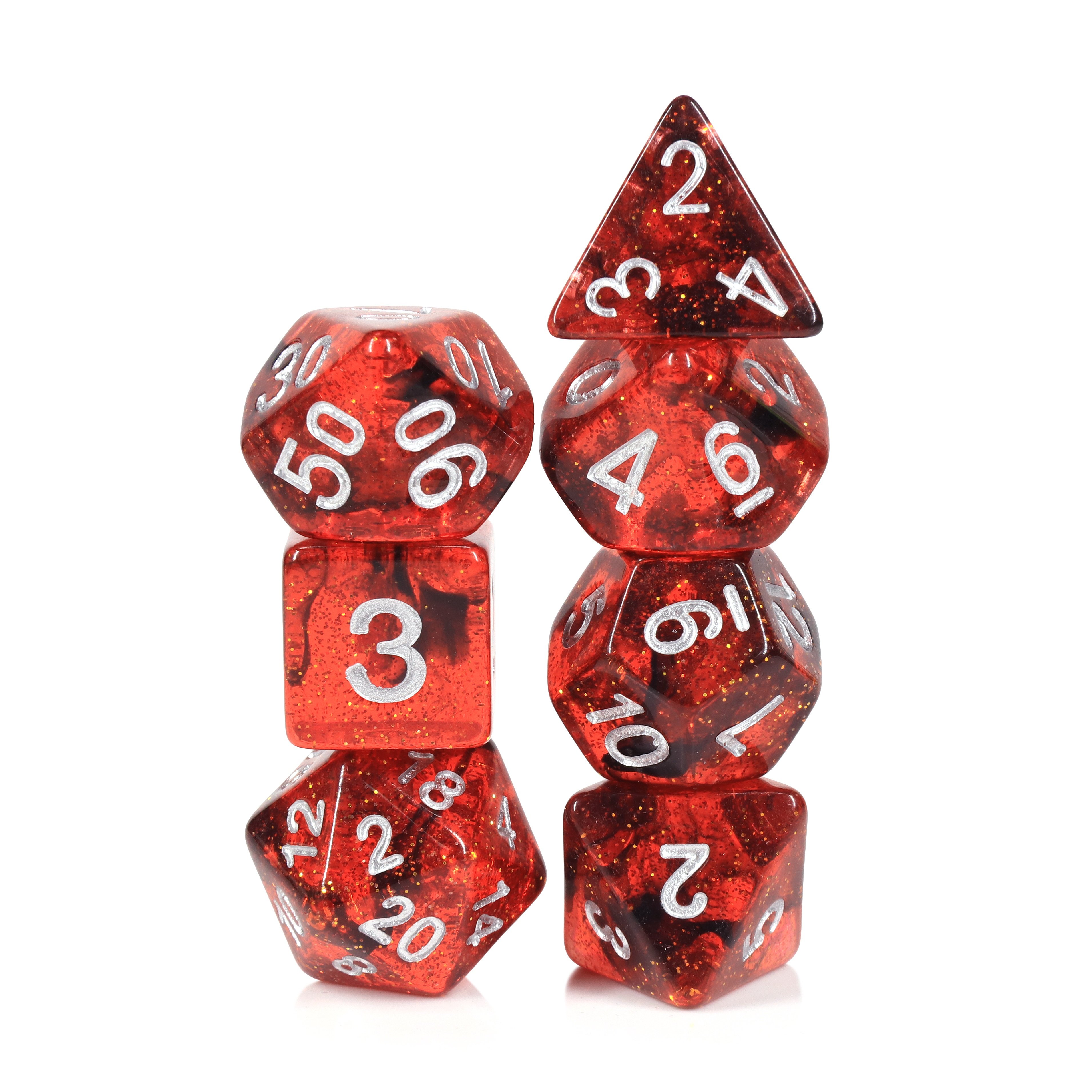 Wear-resistant high dice game accessories dragon and dungeon board game Glitter dice
