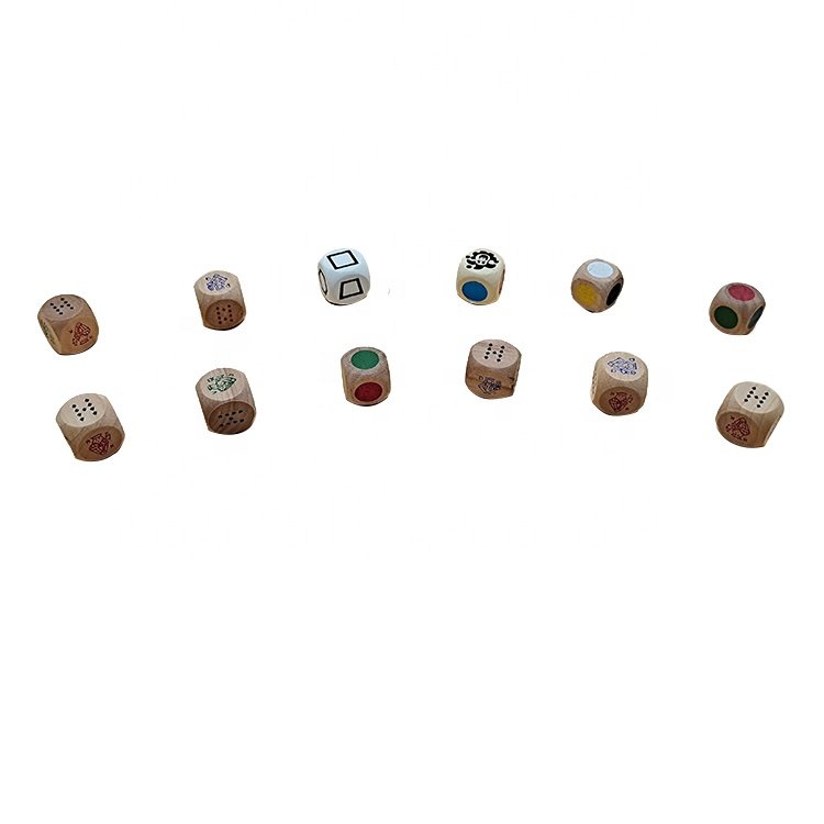 custom size D6 white square dice with black dots custom board game acrylic polyhedral casino game dice