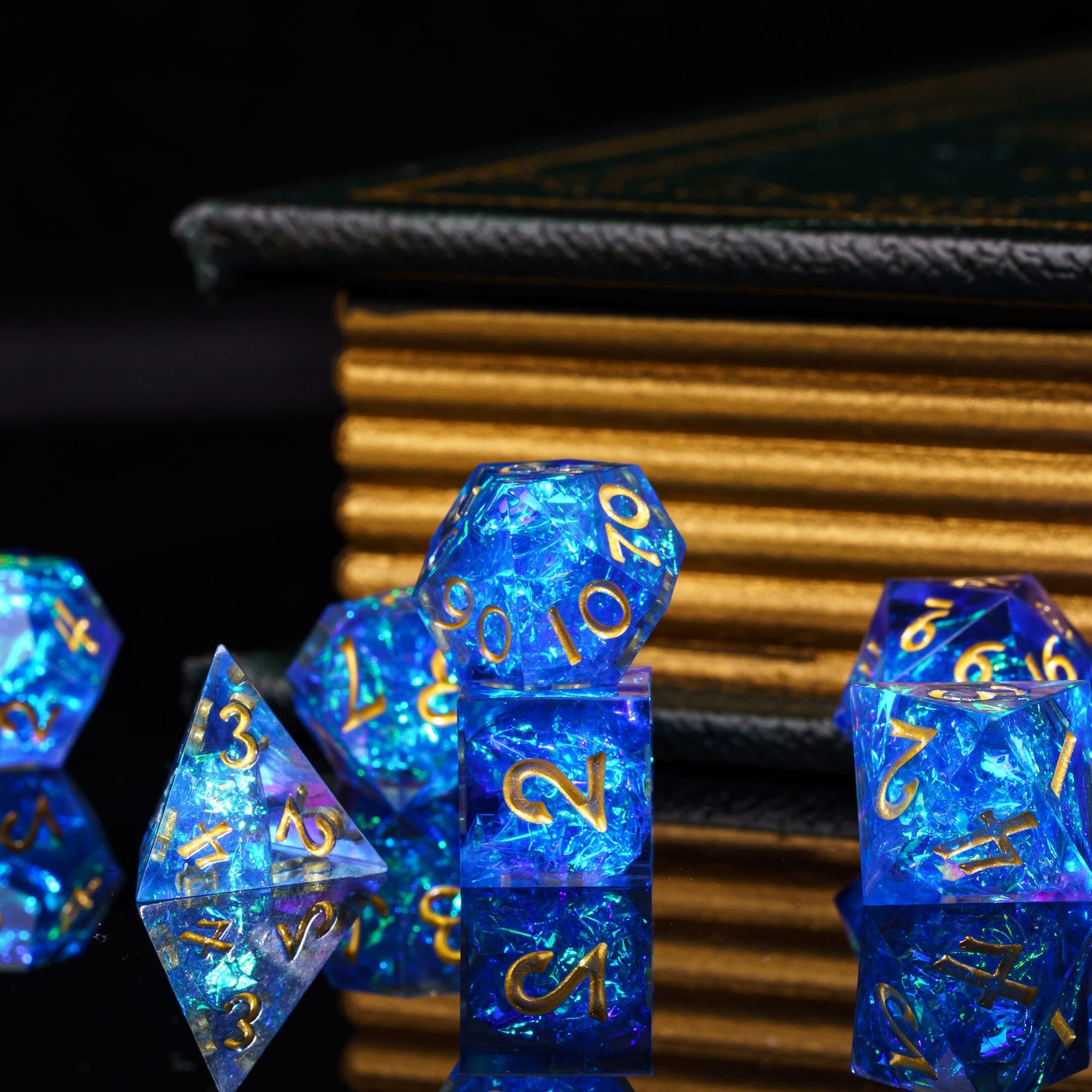 Udixi Polyhedral custom logo rpg dungeons and dragons sharp edge Mini Candy Paper 11.5-15mm Dice set