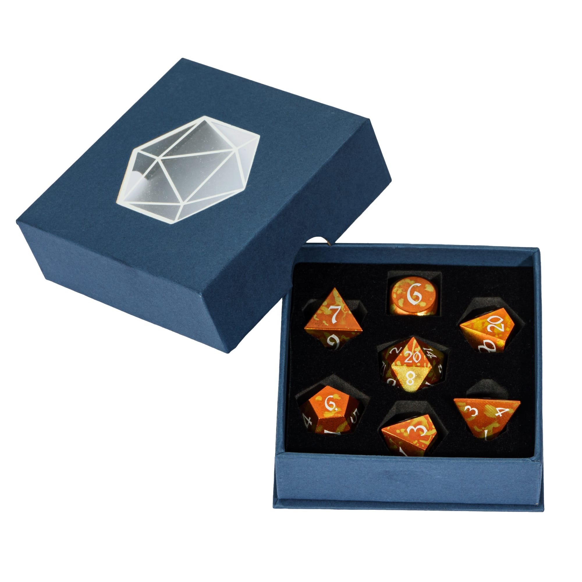 Udixi Anodized Aluminum Colorful Custom Metal Dice Dungeons and Dragons DND Board Game Dice Set
