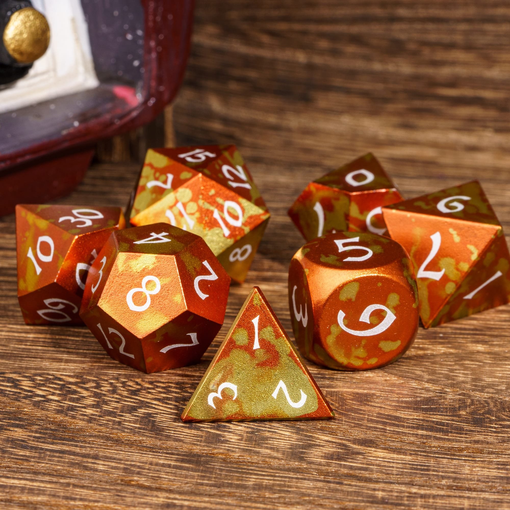 Udixi Anodized Aluminum Colorful Custom Metal Dice Dungeons and Dragons DND Board Game Dice Set