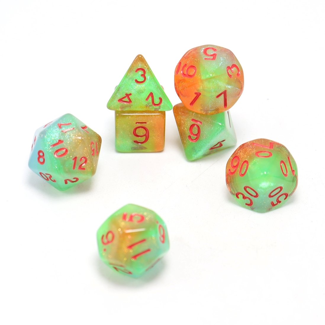 New wholesale acrylic mixed colour dice with flash dots dnd Dungeons and Dragons Entertainment Large table games Dice