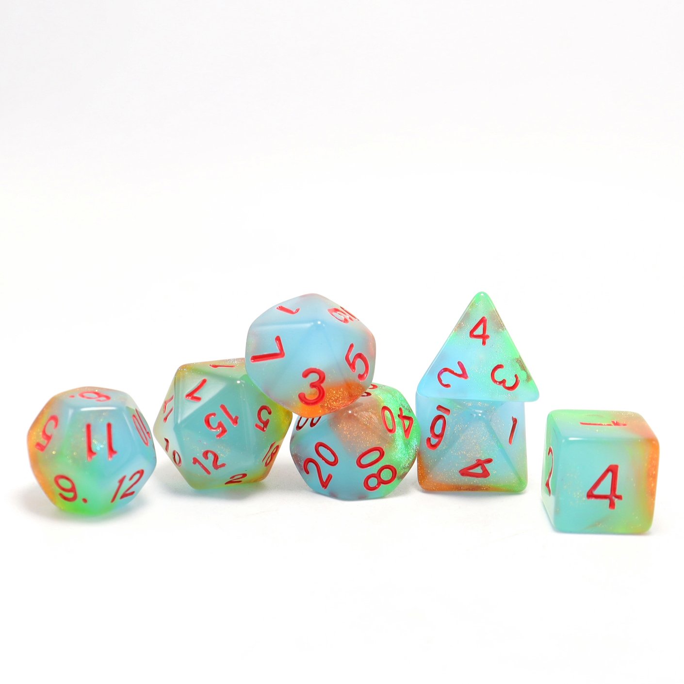 New wholesale acrylic mixed colour dice with flash dots dnd Dungeons and Dragons Entertainment Large table games Dice