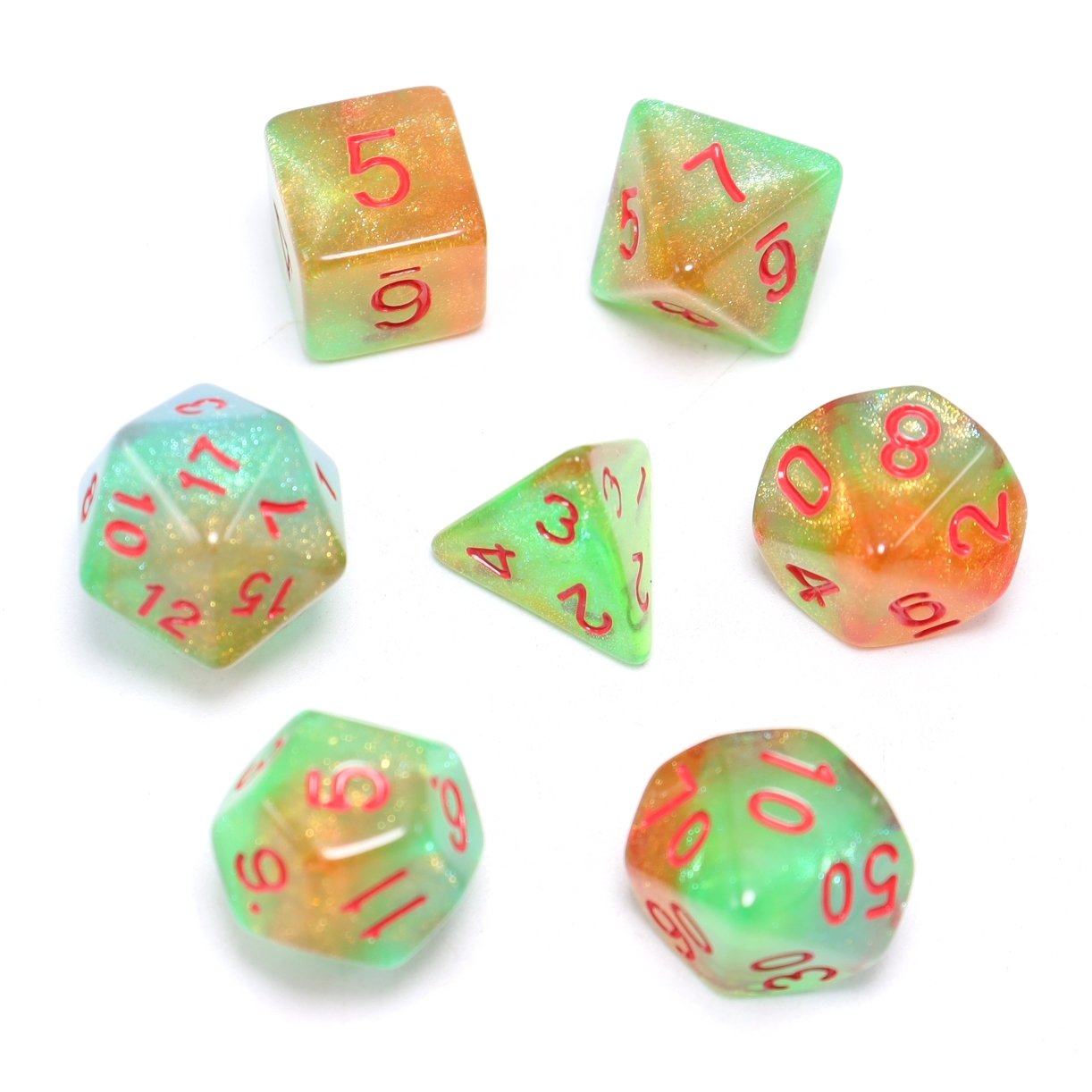 New wholesale acrylic mixed colour dice with flash dots dnd Dungeons and Dragons Entertainment Large table games Dice