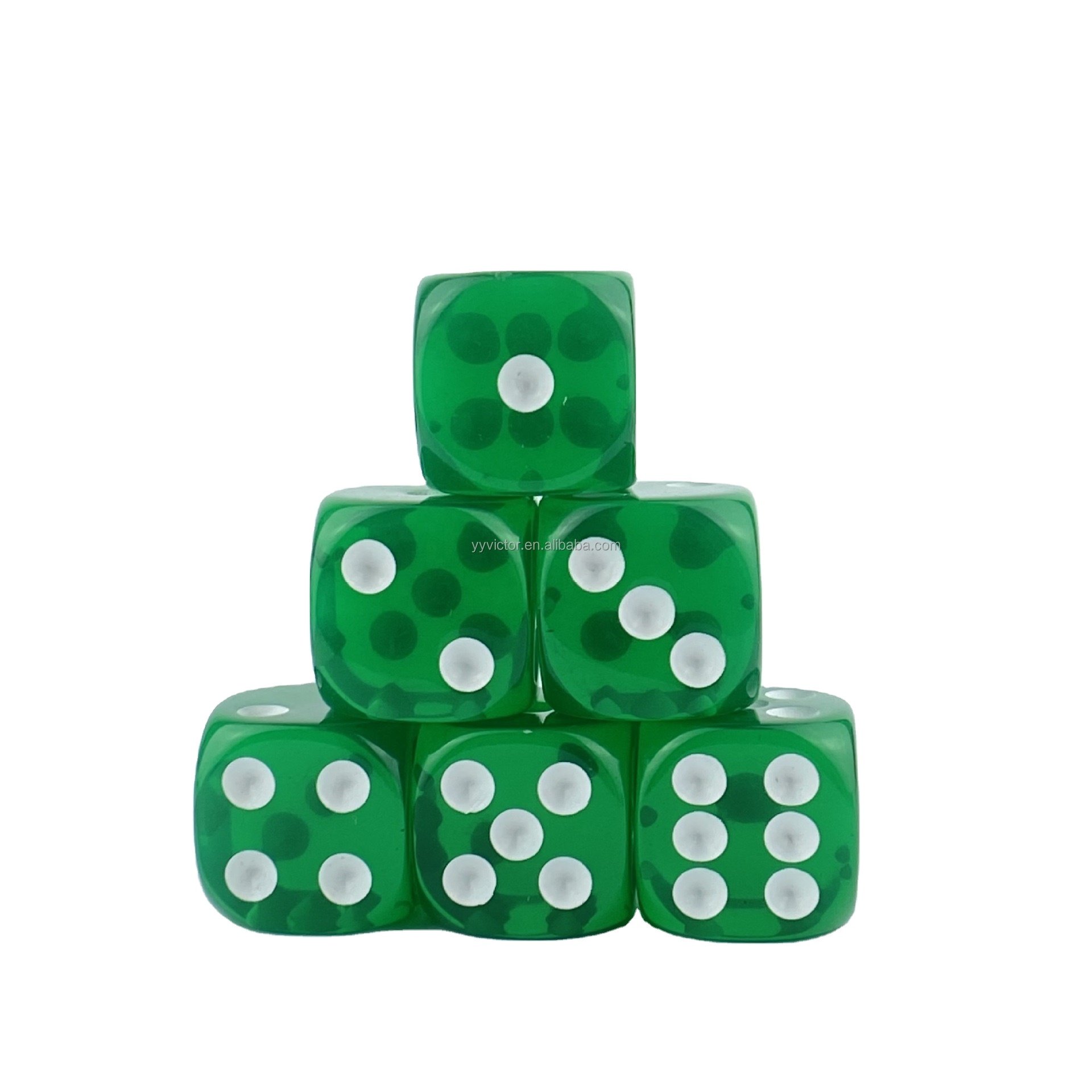 16mm clear transparent round corner crystal Regular pixel points plastic dice plastic cube